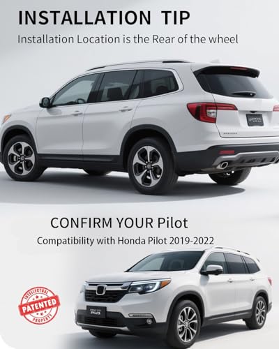 Image of Heavy-Duty Mud Guards & Splash Flaps for 2019-2022 Honda Pilot, Full 4-Piece Set (Front + Rear)