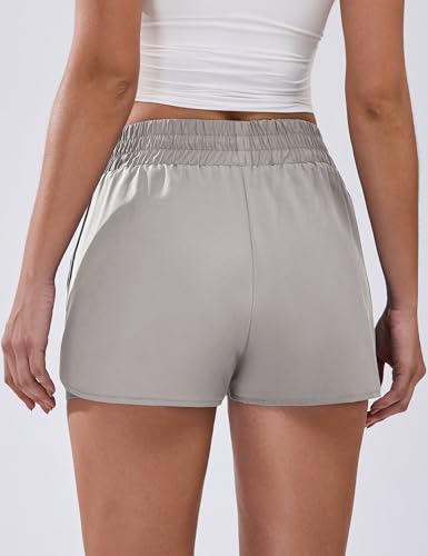 Image of BMJL Women's Running Shorts Summer Athletic High Waisted Drawstring Causal Workout Sport Shorts with Pockets