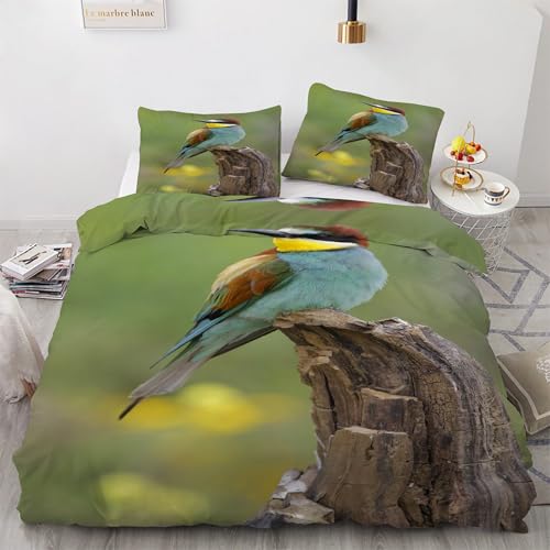 Parure de lit colibri en microfibre douce premium, literie 3 pièces résistante kK1016 - 4