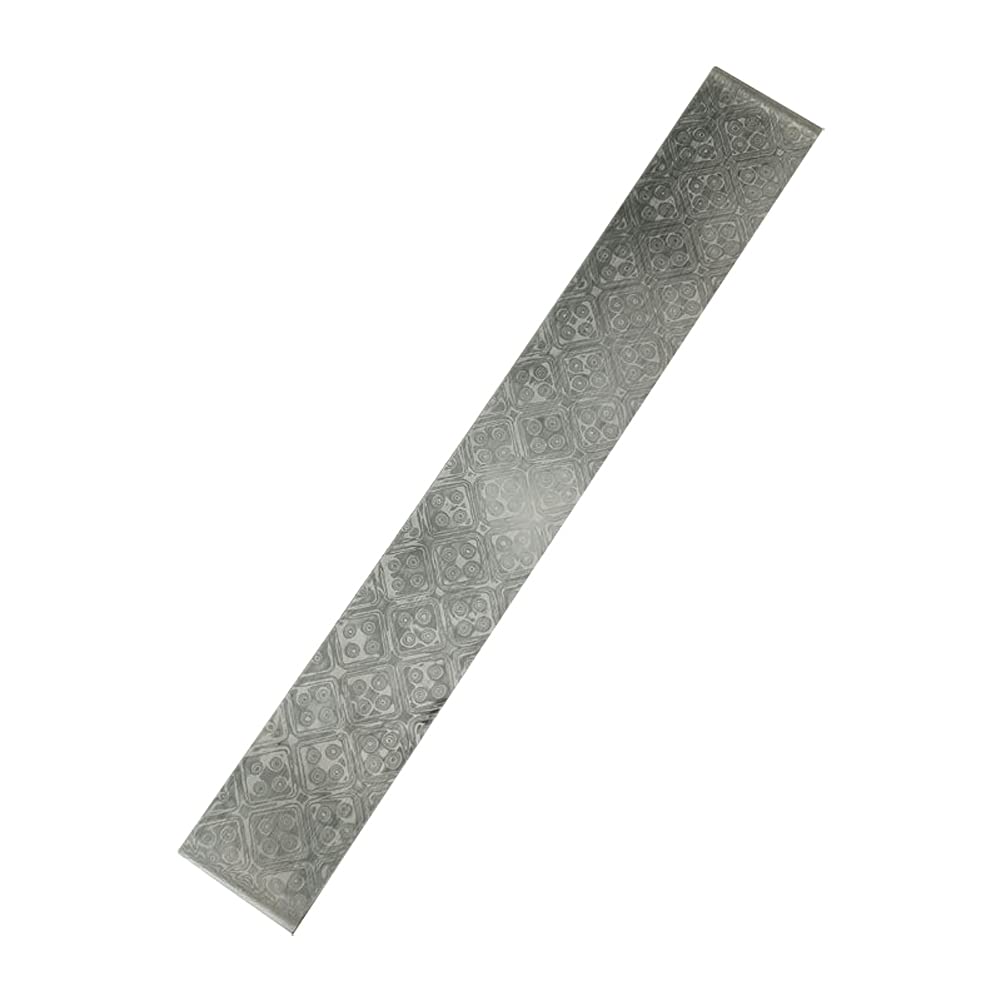 FTVOGUE Billet d'acier de Damas 160 * 30 * 3 Mm, Acier de Serrage forgé pour la Fabrication de Couteaux de Bricolage, Haute densité et ténacité pour Les Outils et Projets d'artisanat
