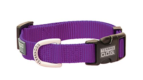 Collar para perro ajustable Terrain D.O.G nylon púrpura pequeño
