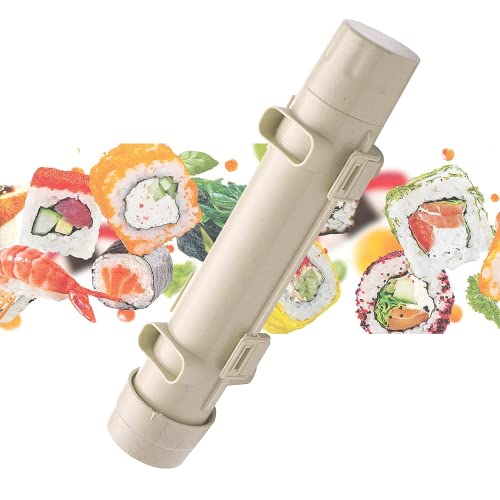 Kit sushi complet,pour les débutants en cuisine sushi maker kit complet,facile à faire kit sushi complet,machine a sushi,appareil a sushi meilleurs outils de cuisine Sushi,accessoire cuisine(Beige) Cover