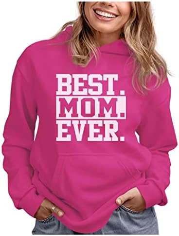 Tstars Best Mom Ever Hoodie Women Cozy Mother's Day Pullover Gift