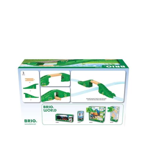 brio world - 36107 arch bridge  toy train set accessory for kids aged 3 years up