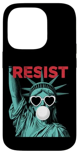 Resist Statue Liberty Bubblegum Equality Retro Edgy Protest �X�}�z�P�[�X iPhone 14 Pro �p