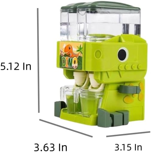 Miniatura 3 de RMISODO Mini dispensador de agua para niños, adorable máquina de agua de dinosaurio, doble salida de agua, fuentes de agua potable, juguetes para