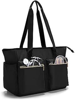 Damero Nurse Tote Bag, Nurse Work Bag with Laptop Sleeve and Pockets for Nursing Students, Medical Supplies and More, Black