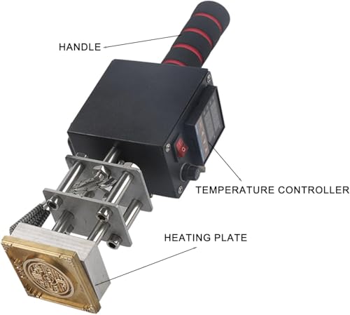Embossing Machine, 110V 500W Handheld Portable Hot Stamping Branding, Machine Heat Press Digital Leather Tool, Paper Wood Custom Logo Food Foil Stamp Printer (Precise Location 5-7cm) - Thumbnail 5