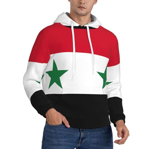 Sweat capuche homme motif République arabe syrienne sport et quotidien