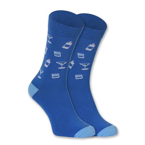 Euroscarves Casual-Themed Socks, Cocktail, 8-11