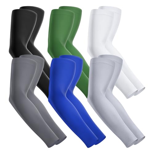 Fivali Arm Sleeves for Men Women: 6 Pairs Cooling UV Sun Protection Arm Compression Sleeve Youth...