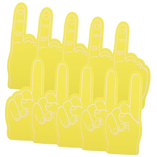 Alipis 12piezas Dediles De Espuma Amarillos para Eventos Deportivos Fiestas y Competiciones Artículos De Animación Manos De Espuma para Fanáticos