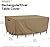 Tempera Outdoor Dining Set Cover for Outside Table and Chairs, Rectangle Patio Table Covers for Outdoor Furniture, Anti-Fading, Windproof,102''L x 74''W x 27.8''H,Taupe