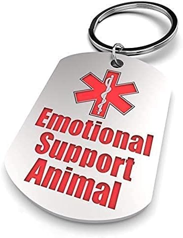 Double Sided Emotional Support Animal ESA Medical Alert tag for Dogs Cats Rabbits - Yellow/White