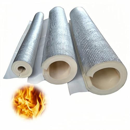 Coquilla de aislamiento térmico de espuma con aluminio de 1m y espesor protector para tuberías