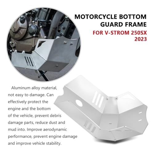 Placa Sprocket V-Strom 250 SX para rutas trail con protector de chasis y motor 4