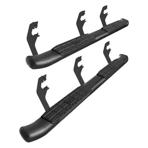 TAC Side Steps Fit 2015-2022 Chevy Colorado/GMC Canyon Crew Cab Pickup Truck 4.25" Oval Bend Texture Black Nerf Bars Running Boards (Texture Powder Coating Brackets)