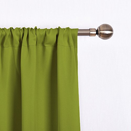 image for NICETOWN Green Blackout Draperies Curtains - Thermal Insulated Solid R