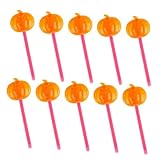 Yardwe 10 Stück Teiliges Halloween Kürbis Leuchtstäbe Farbige Knicklichter Leuchtende Partydeko...