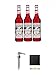 Produktbild Monin Grenadine Sirup 3 x 0,7 Liter + Monin Dosier Pumpe für 0,7 & 1,0 Literflasche + Schiefer Glasuntersetzer eckig ca. 9,5 cm Durchmesser