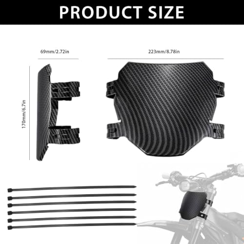 Image of Number Plate for Ebike - Universal Downhill Electric Bike Plate for Q20, S1 /S2 /Y1 /RX, X1S /X /X2 /MX3 /MX4 /MX5, XXX, Pro SS /SR /S (Carbon Style)