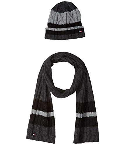 Tommy Hilfiger メンズ 帽子とスカーフセット US サイズ: One Size カラー: ブラック