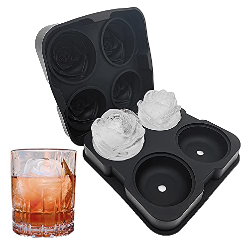 Eiswürfelformen, 6 cm große Silikon-Rosenform Cover