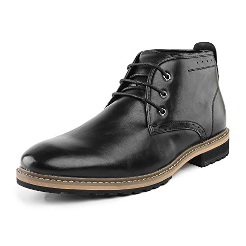 Bruno Marc Men's Bergen_11 Black Classic Dress Chukka Ankle Oxfords Boots Size 8 M US