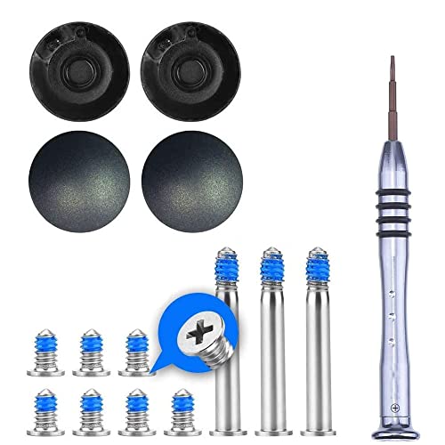 4 Pack Rubber Feet and Replacement Bottom Case Screws Screwdriver Kit Set Compatible with Mac Book Pro 13" 15" 17" A1278 A1286 A1297 (Not for Retina Display)