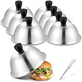 2PCS Griddle Basting Covers (6in), Joyfair Melting Dome Barbecue Tool Sets