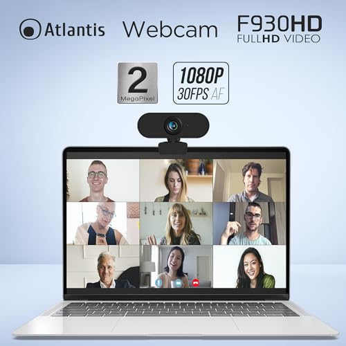 Atlantis Webcam P015-F930HD Risoluzione Full HD 1080p Qualita' Video 1980x1080 Sensore 2 Megapixel - 2