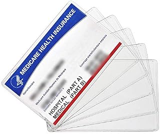 New Medicare Card Holder Protector Sleeves, 12Mil Clear PVC Soft Waterproof Medicare Card