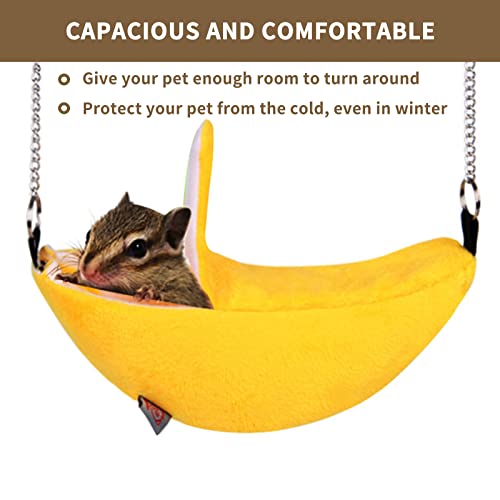 Yafiygi 2Pack Rat Hammock For Cage Hamster Soft Bed Small Pet House Animals Warm Squirrel Hedgehog Guinea Pig Bed House For Mouse, Chinchilla, Rat, Gerbil And Dwarf Hamster（Yellow+Green #TOP1