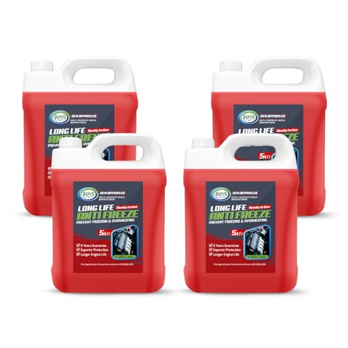 JOVS Antifreeze Engine Coolant Red 20L (4X5L) – All-Year Protection for Your Vehicle from Freezing and Overheating - Suitable for All Cars Frost Prevention Trusted Formula for Peak Engine Performance
