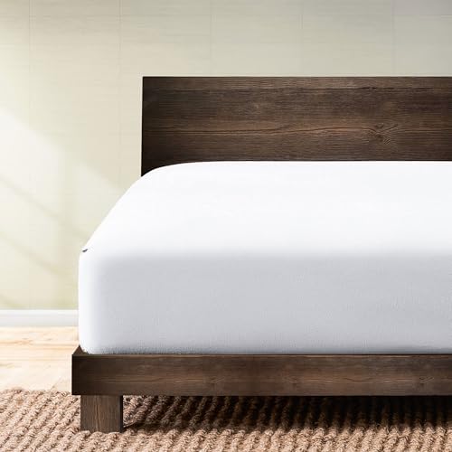 Image of Briarwood Home Extra Deep Fitted Sheet 100% Organic Cotton Flannel, Breathable, Anti-Slip, Shrink-Resistant, Wrinkle-Free, Double-Stitched, Fits Deep Mattresses, White, King