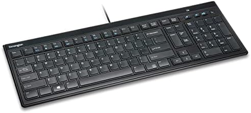 Kensington- wired keyboard for PC, Laptop, Desktop, Computer, notebook. USB Keyboard compatible with Dell, Acer, HP, Samsung and more, with UK layout - Black (1500109)