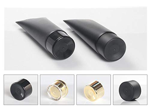 Snadulor 20 Pcs 100Ml/3.4Oz Empty Plastic Squeeze Tubes Cosmetic Containers Refillable Travel Bottles For Facial Cleaner Shampoo Conditioner Shower Gel Body Lotion Makeup(Black) #TOP5