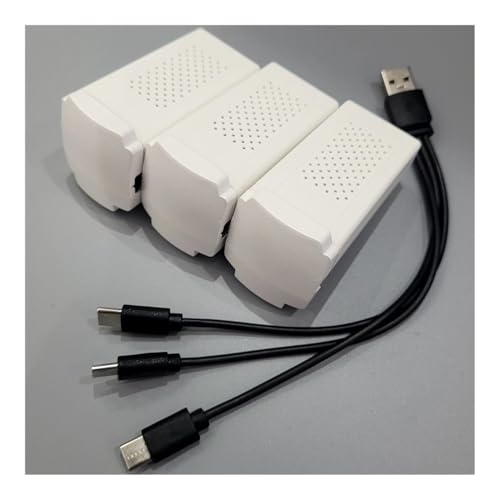 Kit drone sans balais S-X1 évitez les pannes avec 3 modules 7.4V 1600mAh et câble USB