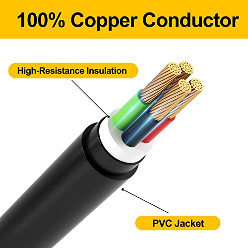 Hengyi L6-30P/L6-30R Heavy Duty Generator Locking Power Cord,Generator Extension Cord,Sjtw 10Guage,Generator Power Cord Up To 7500W,30A,3Prong,Black,10Ft #TOP5