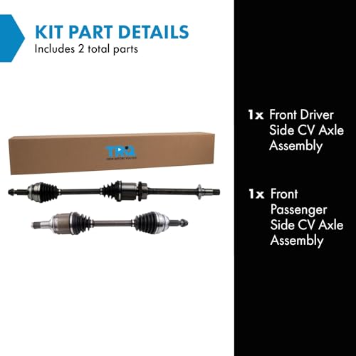 TRQ Front Left and Right CV Axle Assembly Set 2 Piece Compatible with 2017-2019 Toyota Highlander V6 3.5L Front Wheel Drive by TRQ - Image 2