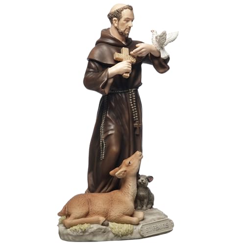 Figura decorativa de San Francisco de Asís de 6.13 pulg miniatura 5