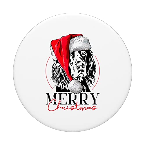 Funny Santa Gordon Setter Merry Christmas dog mom dog PopSockets Swappable PopGrip, Black - Image 3