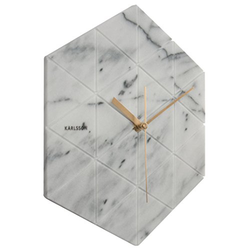 Karlsson Wall Clock, Marble White, 3 X 25 X 28.5 Cm #TOP2