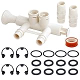 7345396 Water Softener Bypass Valve Kit, 1' High Flow Replacement Valve with Adapters, Clips, O-Rings...