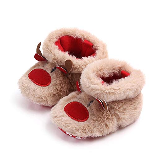 YABINA (TM) Unisex-Baby Newborn Muply Christmas Elk Soft Bootie (Muply Christmas Elk, 0-6 Months)