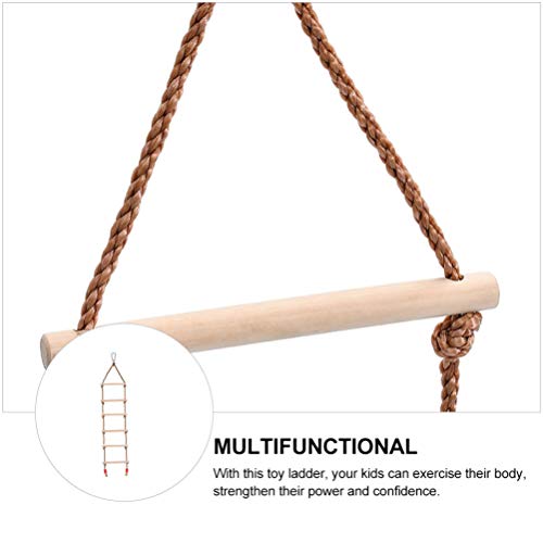 1 Unidade Seis Escadas De Escalada Escada De Corda De Madeira Escada De Corda Ao Ar Livre Escada De