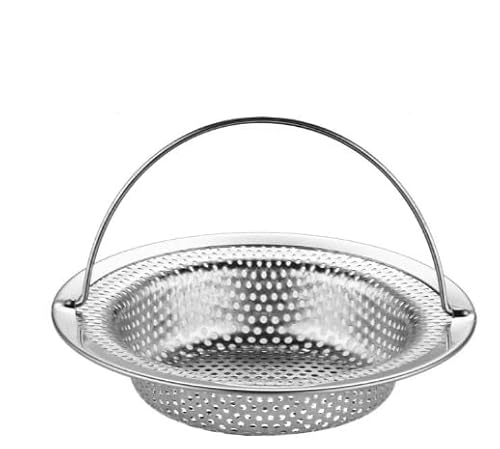 Lot de 3 Filtres pour Évier de Cuisine en Acier Inoxydable- Diamètre Extérieur 11 cm, Diamètre Intérieur 8 cm - Protection Anti-Blocage - Facile à Nettoyer pour Éviers et Salles de Bain