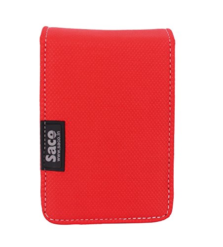 Image of Saco Dual Hard Disk Case Cover Wallet for Seagate Expansion 4TB /5TB External HDD Hard Disk Case (Maximum Size fits Upto 12.5 x 8.8 cm) - Red