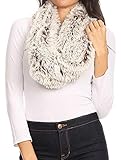 Sakkas CXGJ1533 - Abir Soft Furry Reversible Short Twist Wrap Around Infinity Scarf - 1-Brown - OS