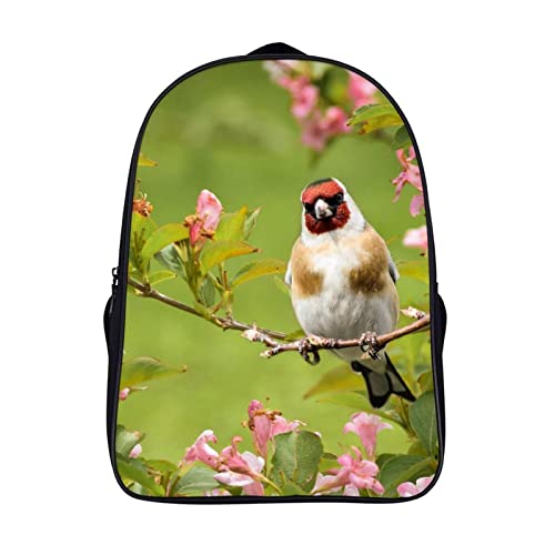 Sac à dos voyage chardonneret imprimé mode pour travail et loisirs